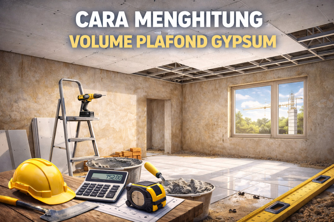 Cara Menghitung Volume Rangka Plafon dan Papan Gypsum Secara Akurat (m2)