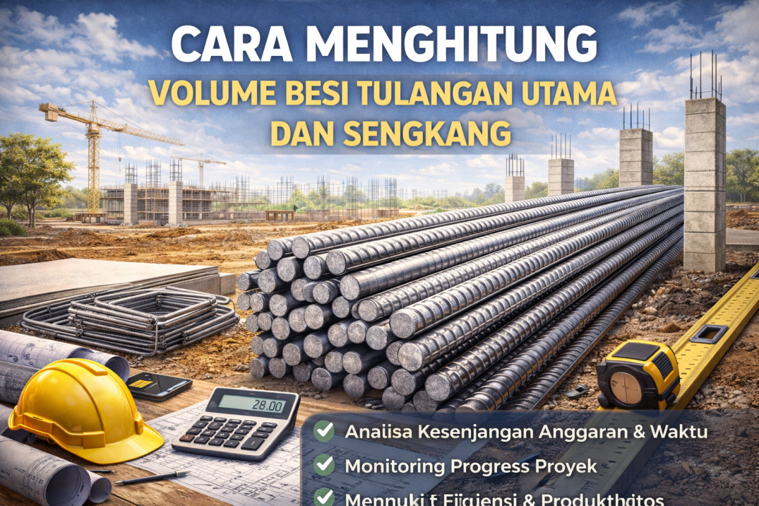 Cara Menghitung Volume Tulangan Utama dan Tulangan Sengkang (kg & Lonjor)