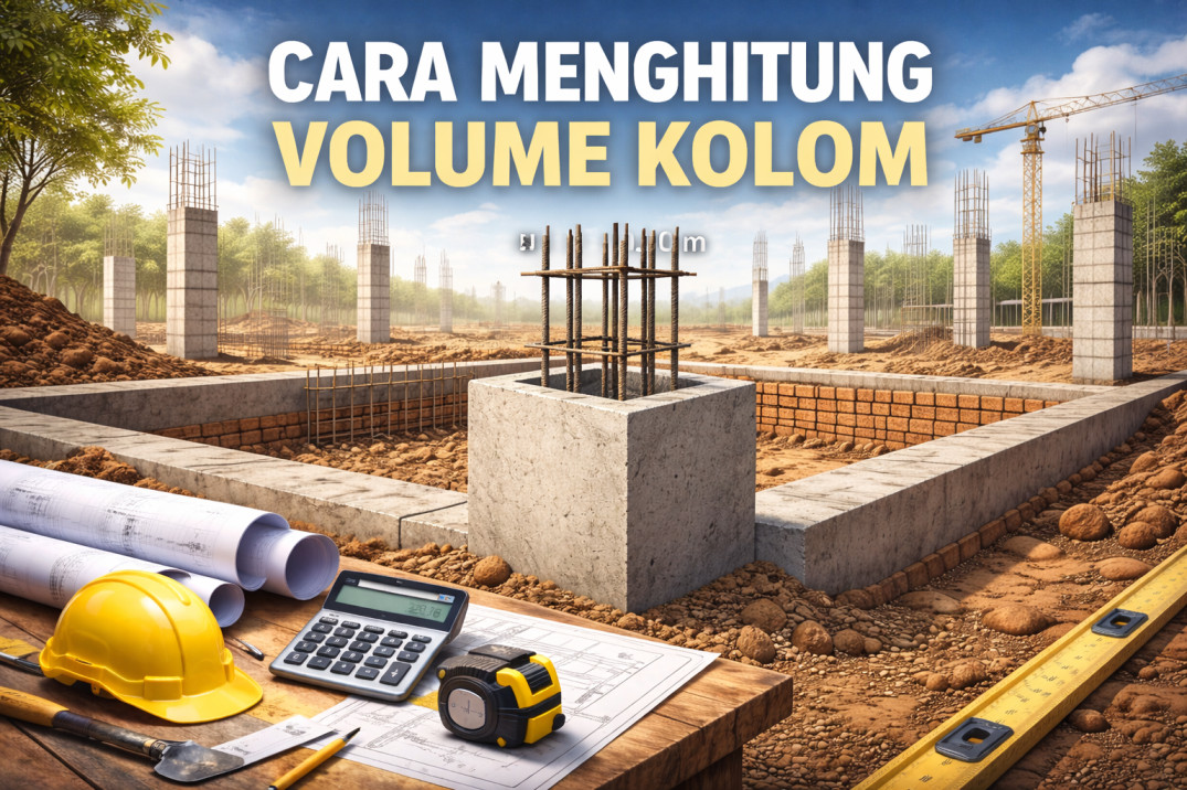 Cara Menghitung Volume Kolom Beton dan Kebutuhan Besi Bertulang (m3 & kg)