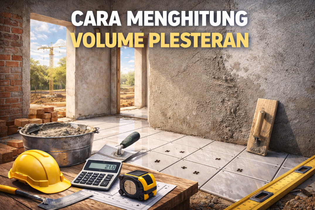Cara Menghitung Volume Plesteran dan Acian Dinding Luar & Dalam (m2)